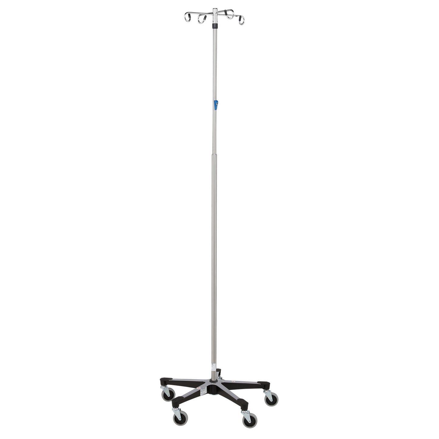 IV Stand, 4 Hook w/Thumb Operated Slide Lock w/5 Leg Base (DROP SHIP ONLY)