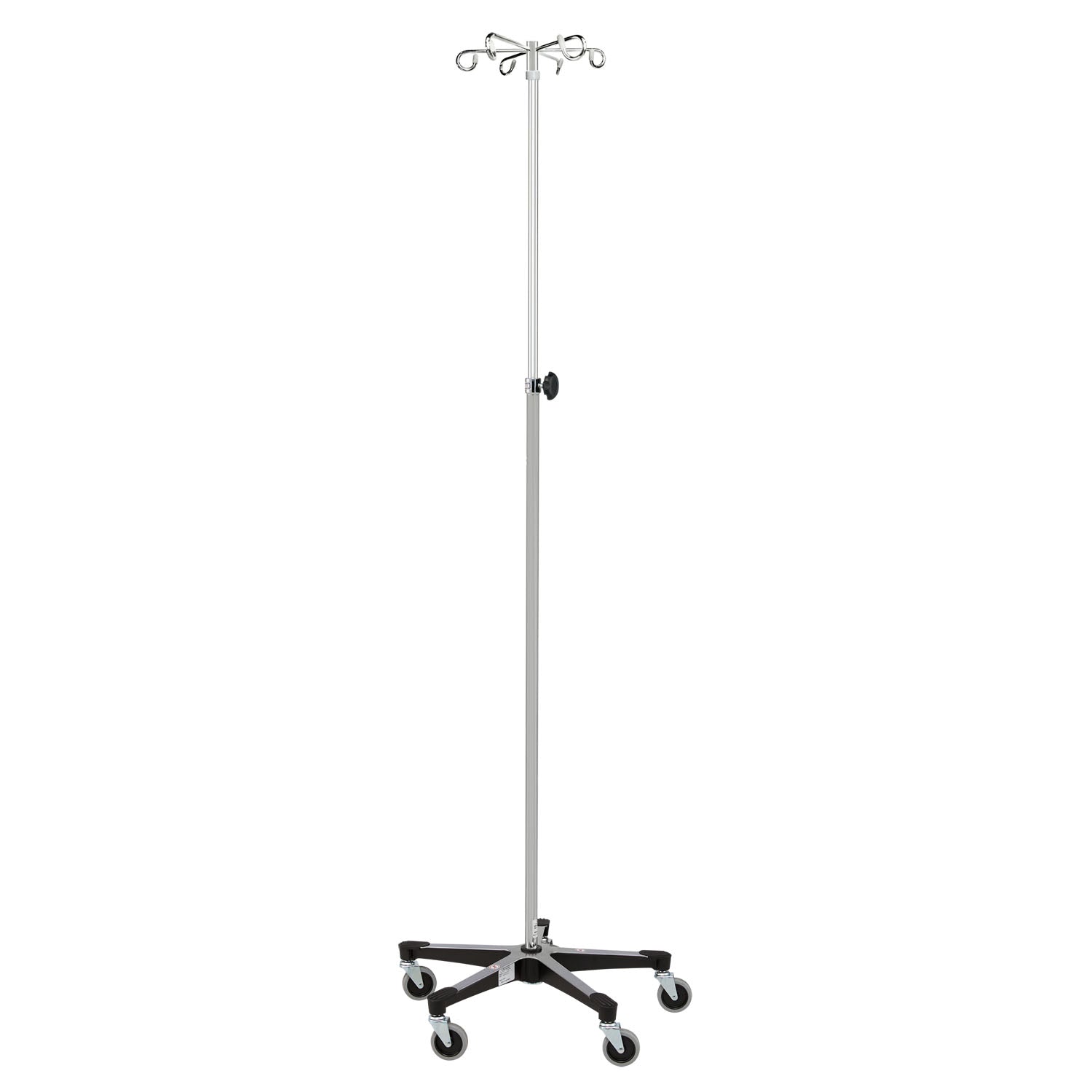 IV Stand, Heavy Duty, 6 Hook, 5 Leg, Wall Saver Base On 718 Casters (DROP SHIP ONLY)