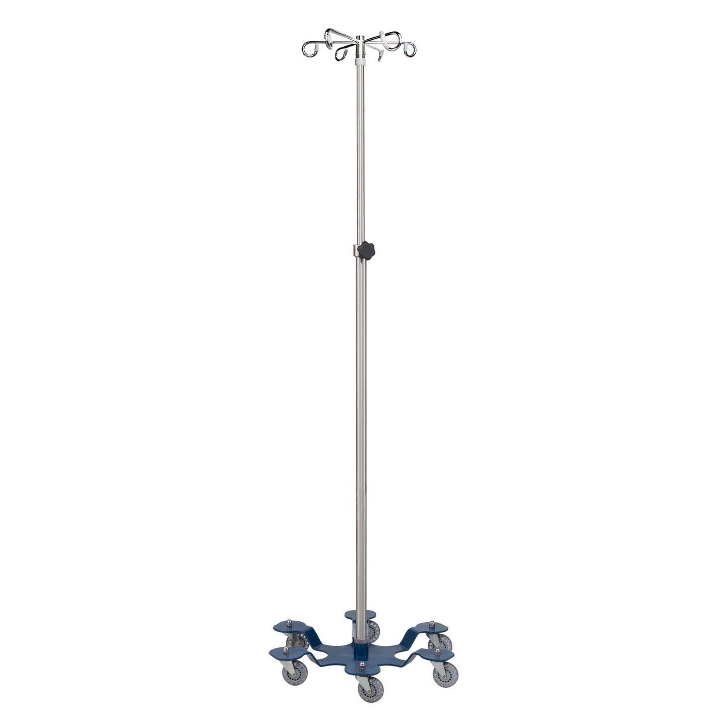 IV Stand, 6 Hook, 6 Leg, Powder Coated Low Center of Gravity Base (DROP SHIP ONLY)
