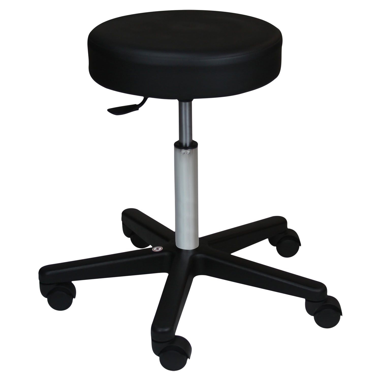 Economy Pneumatic Exam Stool, Black, (5) Leg, Black Composite Base (DROP SHIP ONLY)