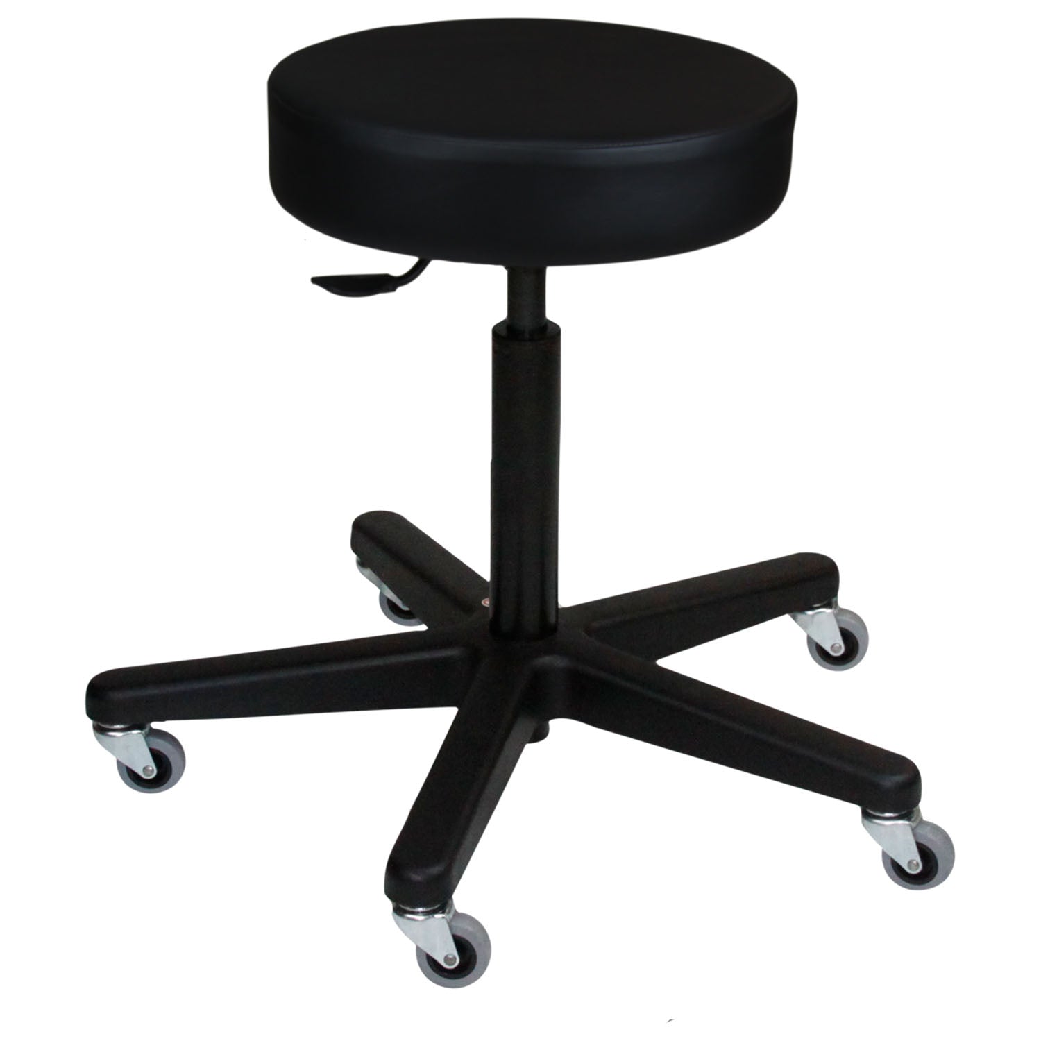 Pneumatic Exam Stool, Black, (5) Leg, Black Composite Base (DROP SHIP ONLY)