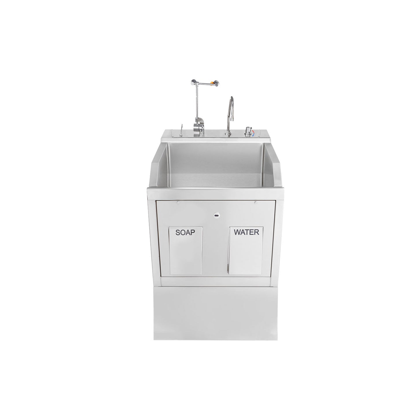 Lodi Scrub Sink, (1) Place, Pedestal Mounted, Knee Action Control, Soap Dispenser, Infrared Water Control, Eyewash, Digital Timer (DROP SHIP ONLY)