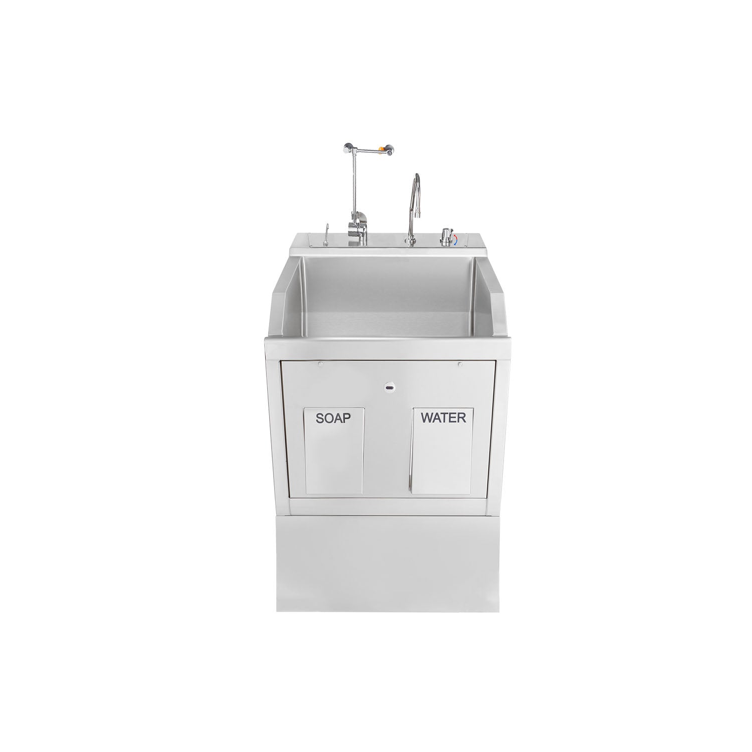 Lodi Scrub Sink, (1) Place, Pedestal Mounted, Knee Action Control, Soap Dispenser, Infrared Water Control, Eyewash, Digital Timer (DROP SHIP ONLY)