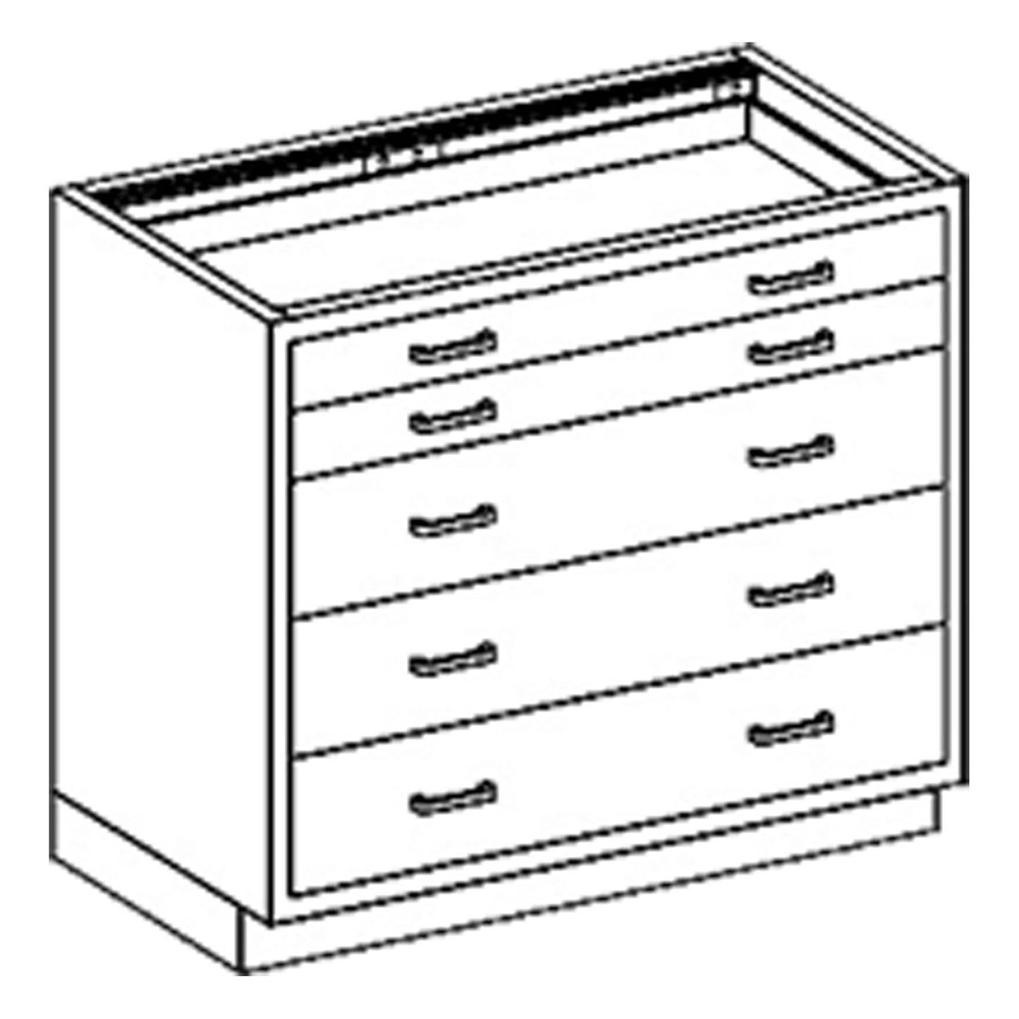 Base Cabinet 35"W x 35 3/4"H x 22"D, (2) 1/8-1 Drawers (DROP SHIP ONLY)