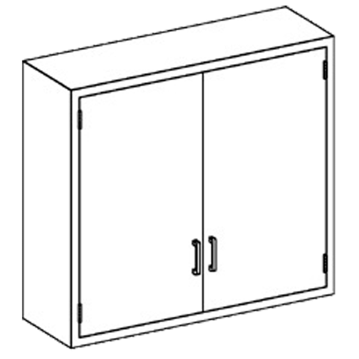 Wall Cabinet 35"W x 30"H x 13"D, (2) Stainless Steel Adjustable Shelves, Hinge Solid Door (DROP SHIP ONLY)