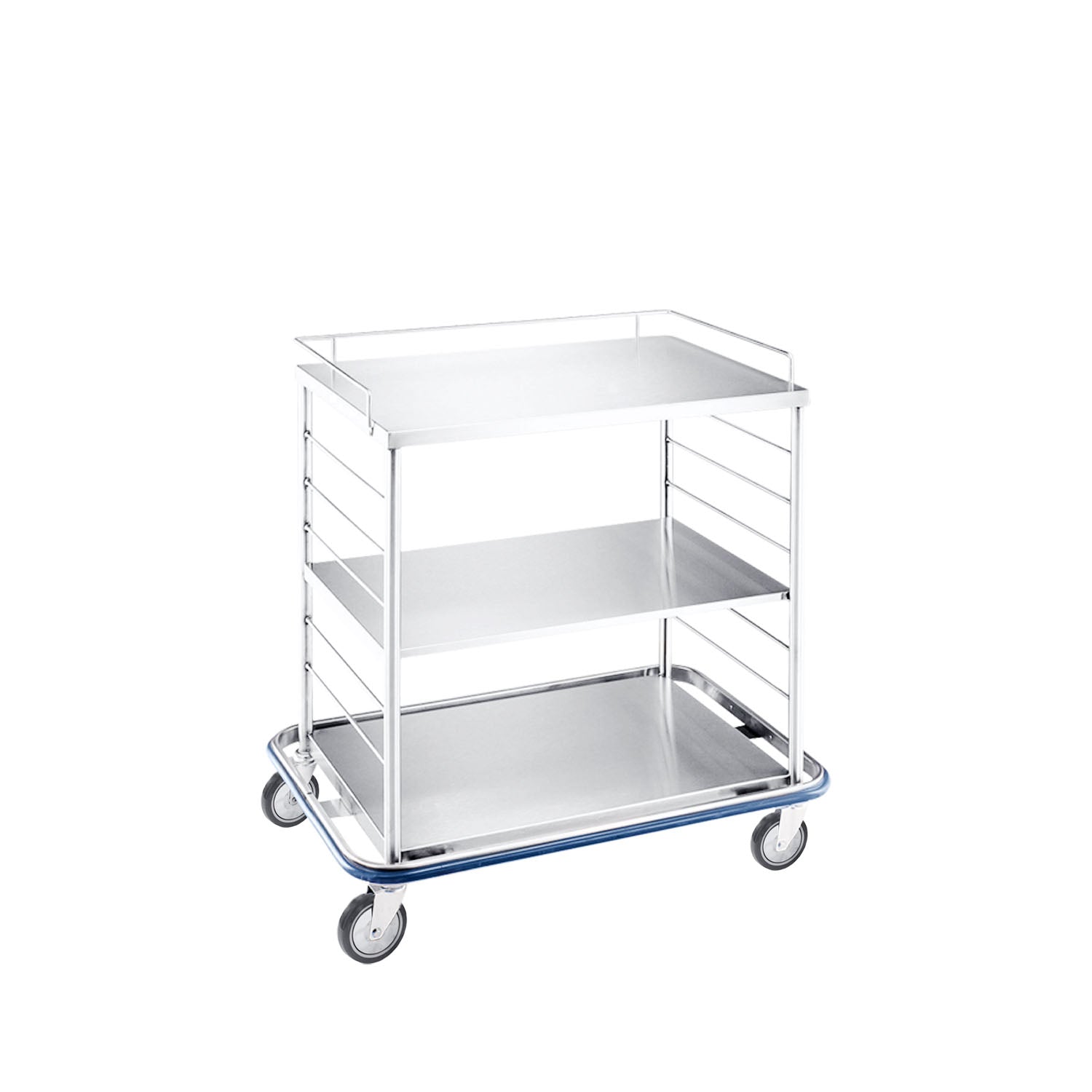 Open Case Cart 42"W x 40 3/4"H x 29"D, (2) Adjustable Stainless Steel Solid Shelves (DROP SHIP ONLY)
