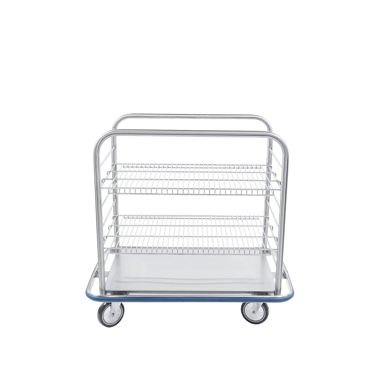 Open Case Cart 42"W x 40 3/4"H x 29"D, (2) Adjustable Stainless Steel Wire Shelves (DROP SHIP ONLY)