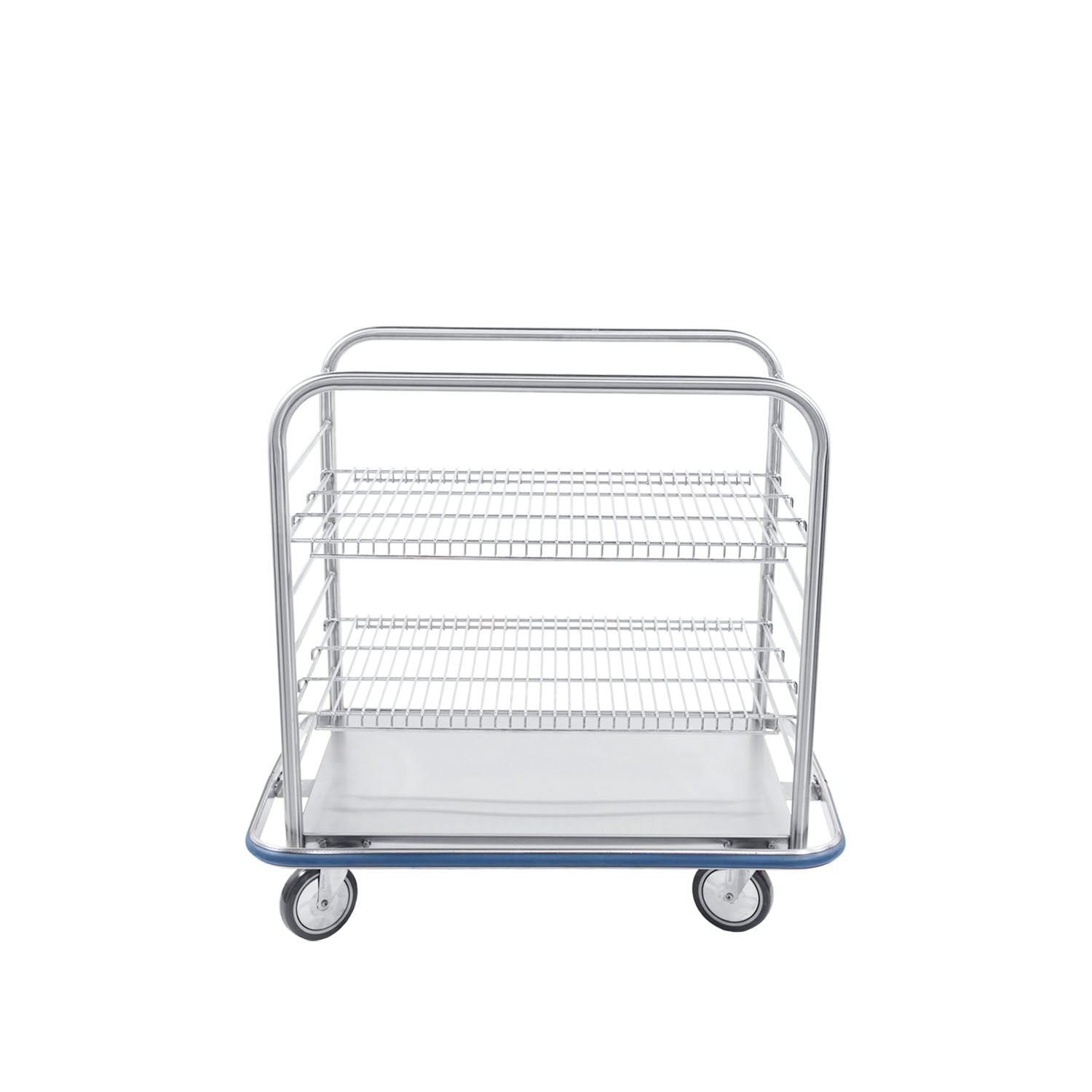Open Case Cart 42"W x 40 3/4"H x 29"D, (2) Adjustable Stainless Steel Wire Shelves (DROP SHIP ONLY)