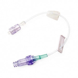 Steadycare Extension Set, Smallbore Tubing, Caresite Luer Access Device (LAD) Spin-Lock Connector, and Removable Slide Clamp, 8", 100/cs (Rx) (Continental US+HI Only)
