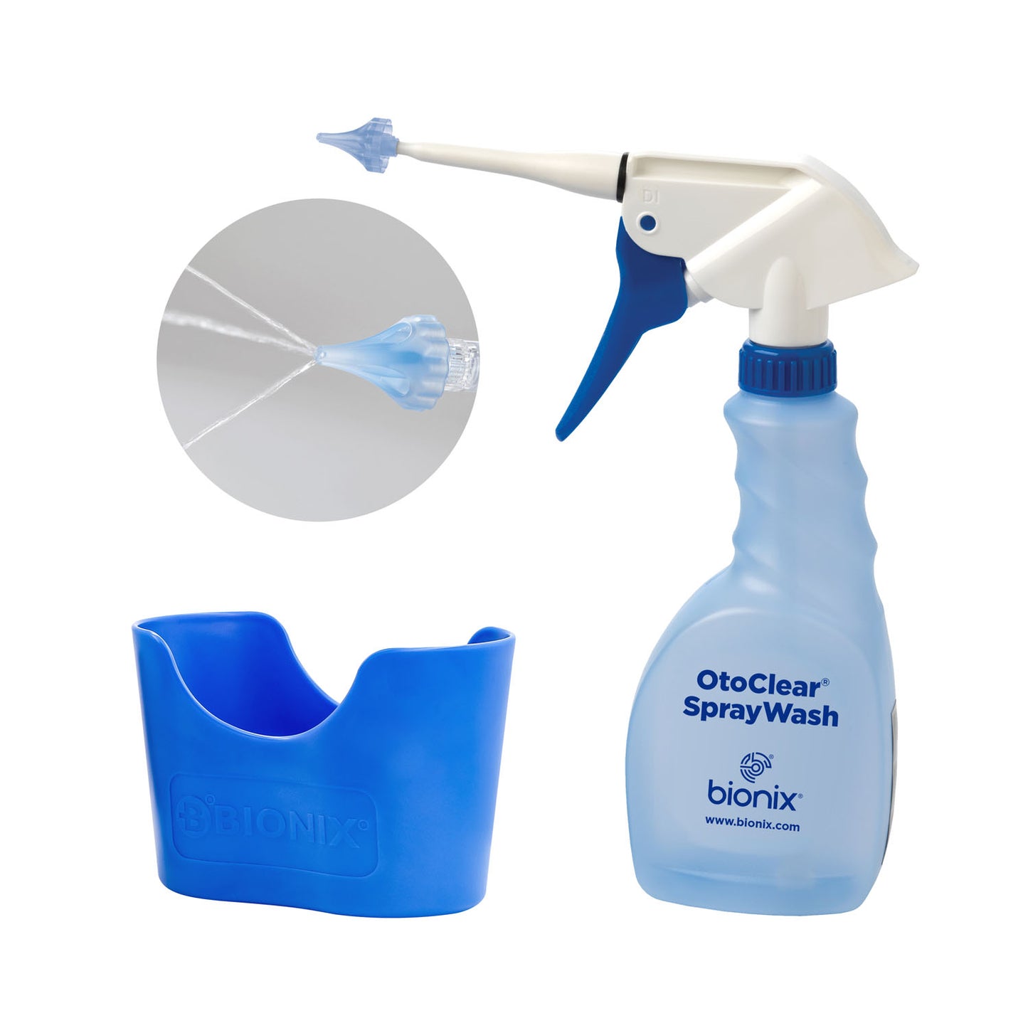 Ear Irrigation, SprayWash Kit, Includes: (5) OtoClear Tips, (1) SprayWash Bottle, (1) Ear Basin (US Only) Products cannot be sold on Amazon.com, through fulfillment on Amazon.com, or to any other vendor who intends to sell on Amazon.com or any 3rd party site