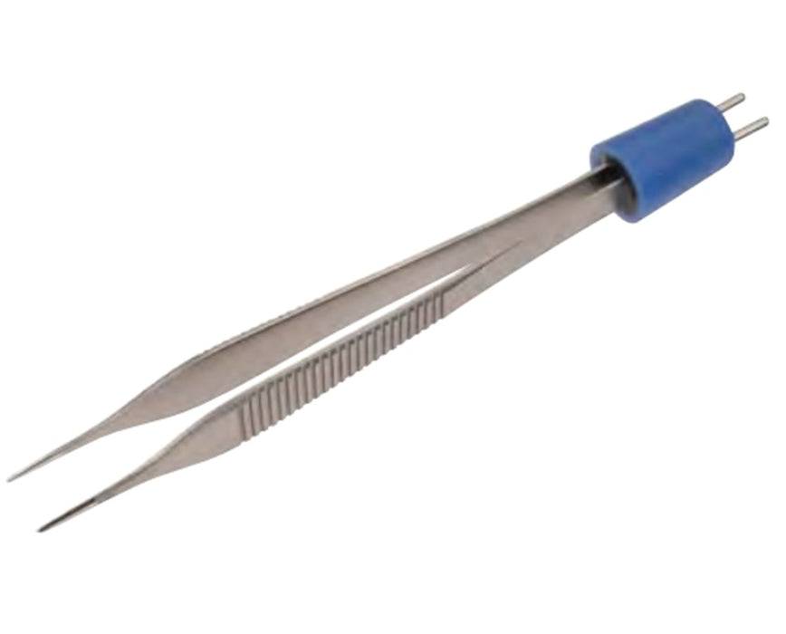 Olsen Bipolar Forceps, Adson, Serrated, Straight, 1.0 mm Tips, 5 in, 127 mm, Single Use, 10/bx (US Only) (Not Available For Sale into Canada)