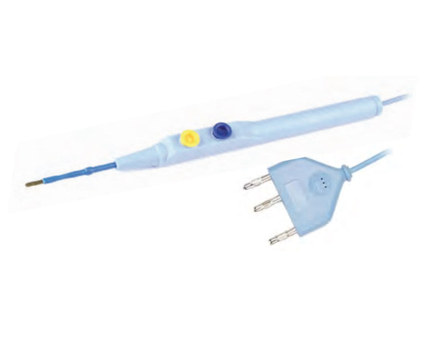 Olsen Monopolar Pencil, Midas Touch Button Switch, w/ Extendable (2 1/2" - 5 1/2") Blade Electrode, Standard Exposure (10mm), 10' (3.0m) Attached Cord, 3 Pronged Plug, Hand Activated, Single Use, (25/bx) (US Only) (Not Available For Sale into Canada)