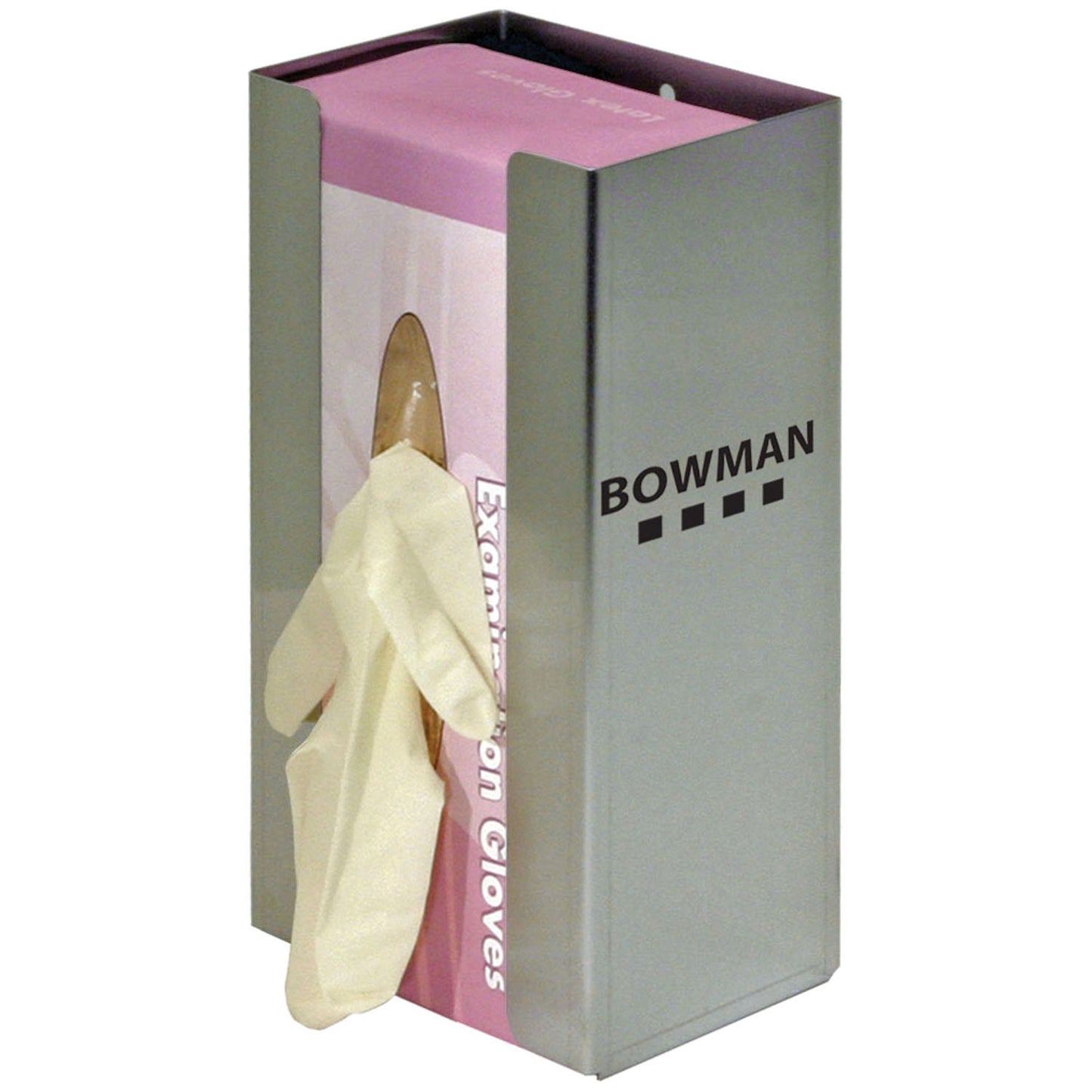 Glove Box Dispenser, Holds One Box of Gloves, Two-Way Keyholes For Vertical or Horizontal Wall Mounting, Stainless Steel, 5 5/8"W x 9 15/16"H x 3 13/16"D (Made in USA)