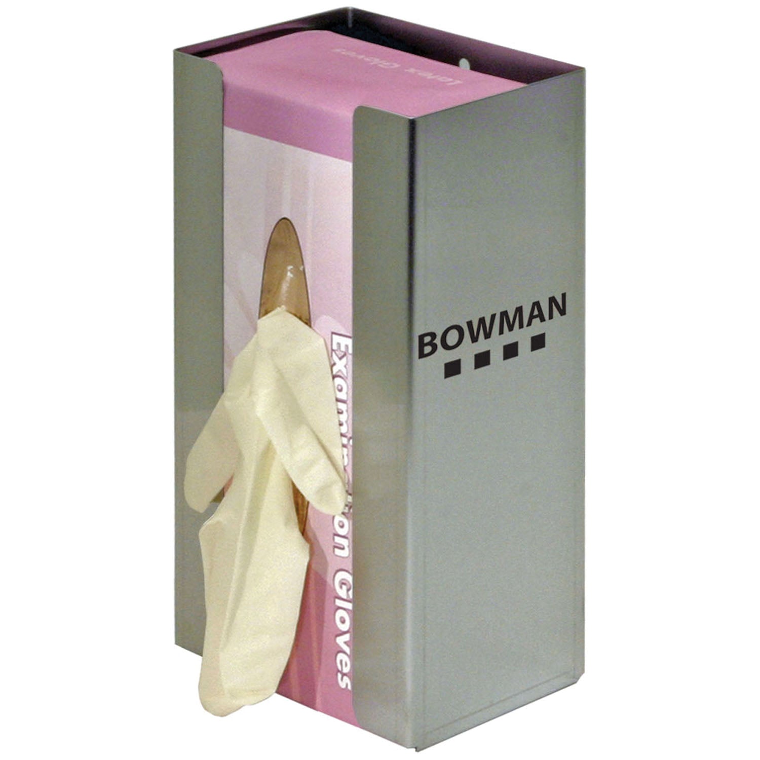 Glove Box Dispenser, Holds One Box of Gloves, Two-Way Keyholes For Vertical or Horizontal Wall Mounting, Stainless Steel, 5 5/8"W x 9 15/16"H x 3 13/16"D (Made in USA)