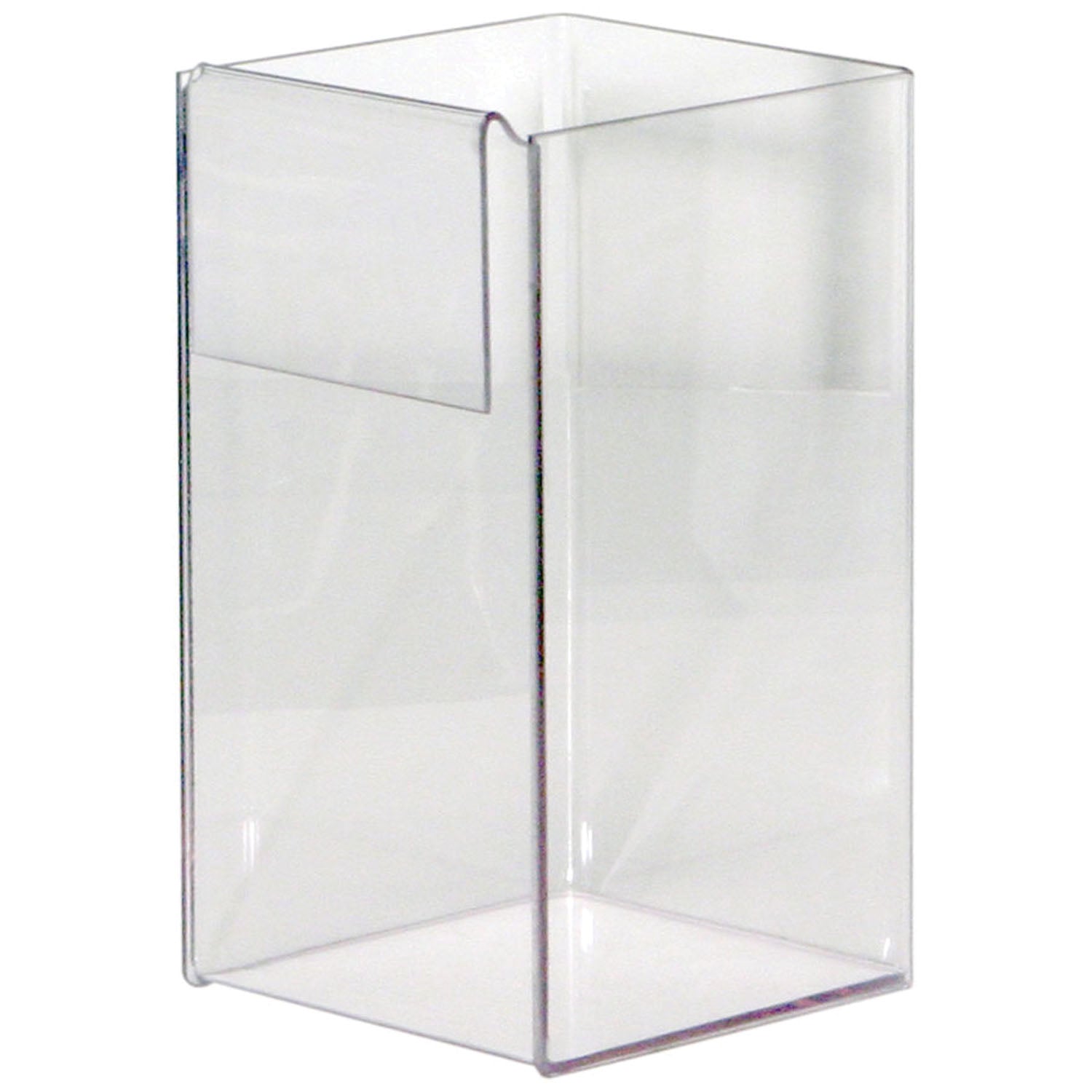 Storage Caddy, Clip-On, Holds A Variety Of Medical Supplies, Clips to the Side of Protection Organizers Greater Than 4" Deep, Clear PETG Plastic, 4 13/16"W x 8 1/8"H x 5 1/16"D (Made in USA)