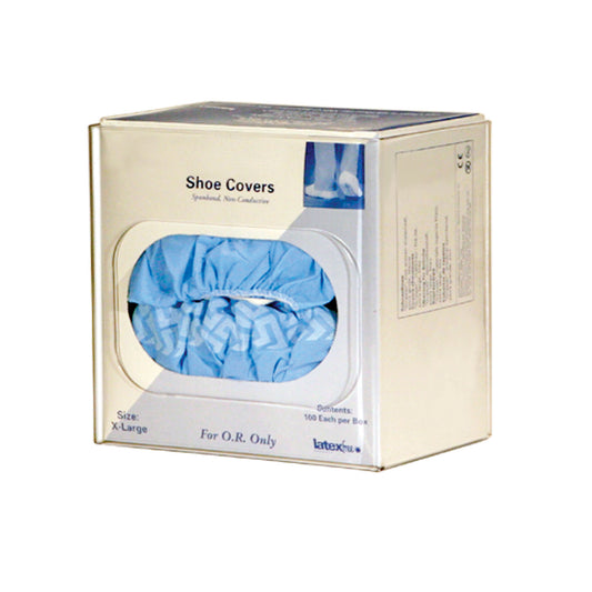 Shoe Cover Dispenser, Holds One Box of Shoe Covers, Keyholes For Wall Mounting, Clear PETG Plastic, 10_"W x 10 3/8"H x 7"D