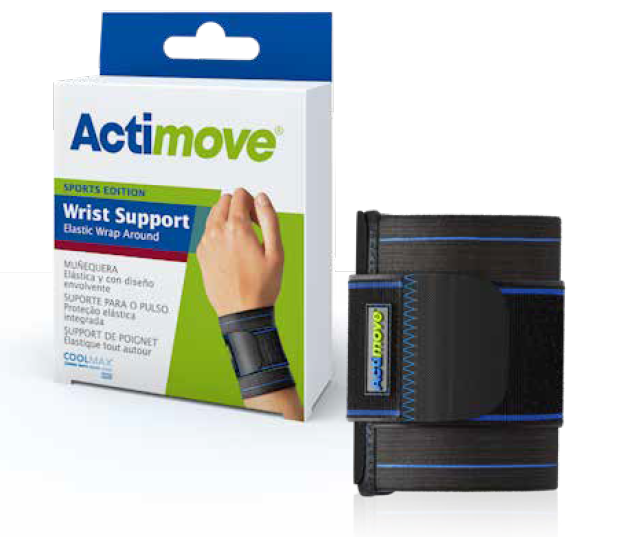Actimove Wrist Support, Elastic Wrap Around, Black, Universal (Continental US Only)