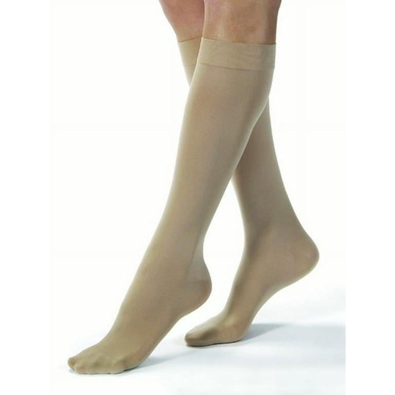 Compression Hose, Knee High, 30-40 mmHG, Closed Toe, Natural, Large (Continental US Only)
