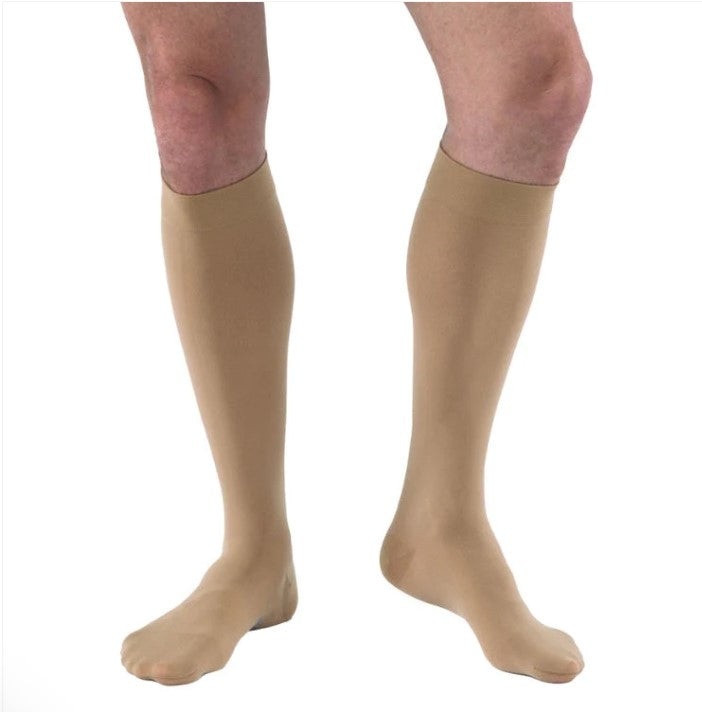 Compression Stocking, Thigh High with Silicone Band, 20-30mmhg, Medium, Beige, Closed Toe, 1/pr (Continental US Only)