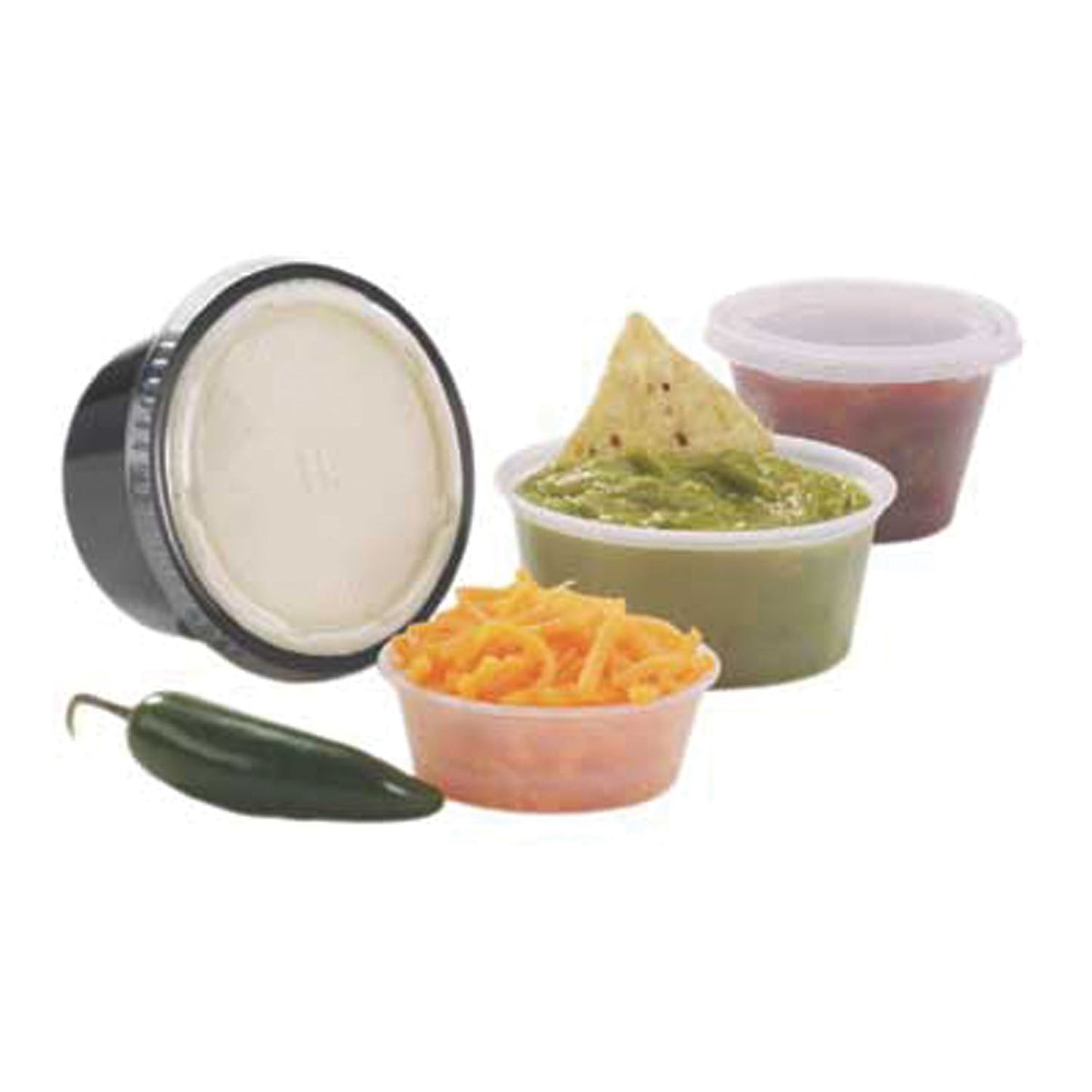 Plastic Souffle Cup, 3_ oz, 125/slv, 20 slv/cs (DROP SHIP ONLY) ($1250 Minimum Order Mix & Match with Prepaid Freight to Remain at $1250) (Freight Added to Any Order Outside of Bunzl's Delivery Area)
