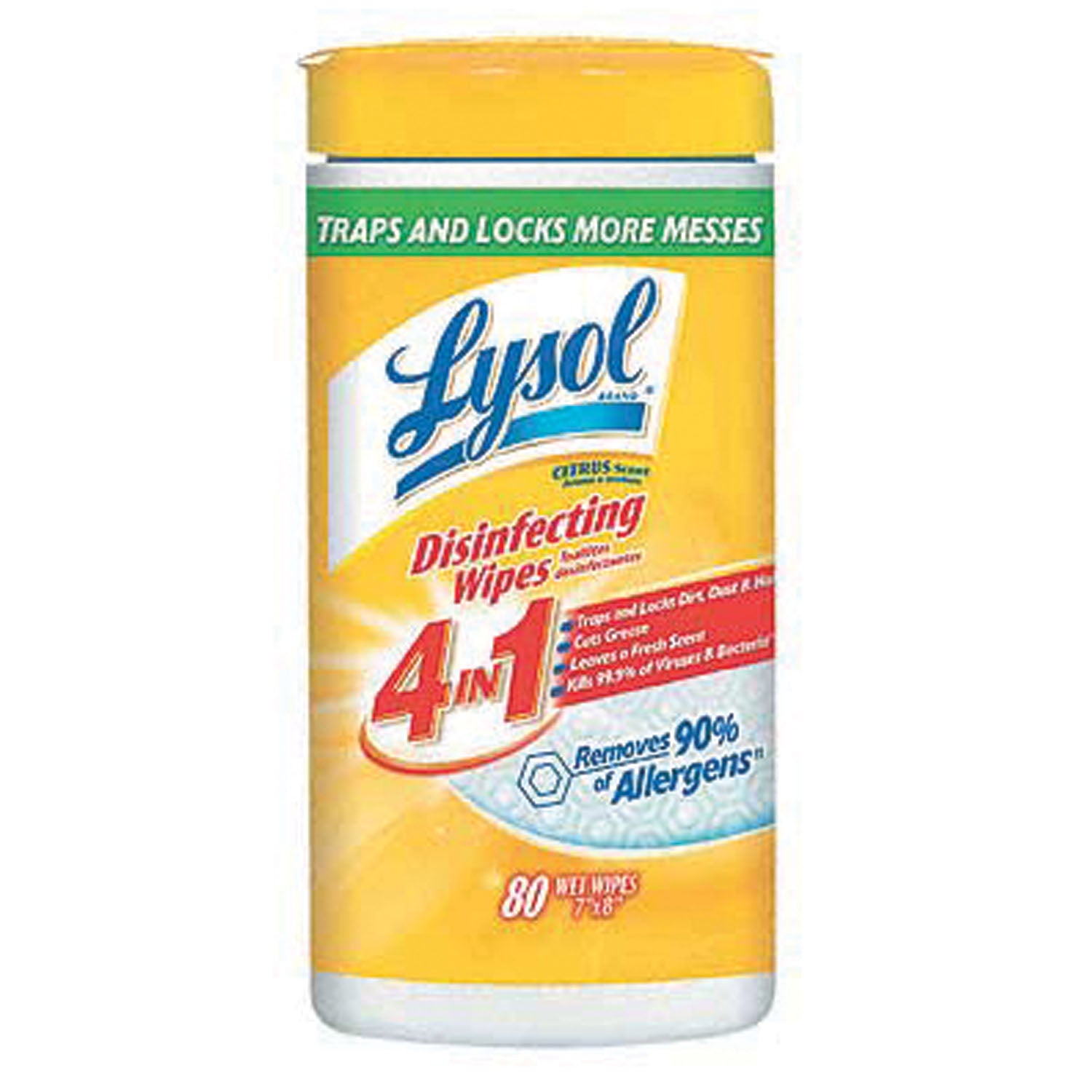 Disinfecting Wipes, Citrus Scent, 80/bx, 6 bx/cs