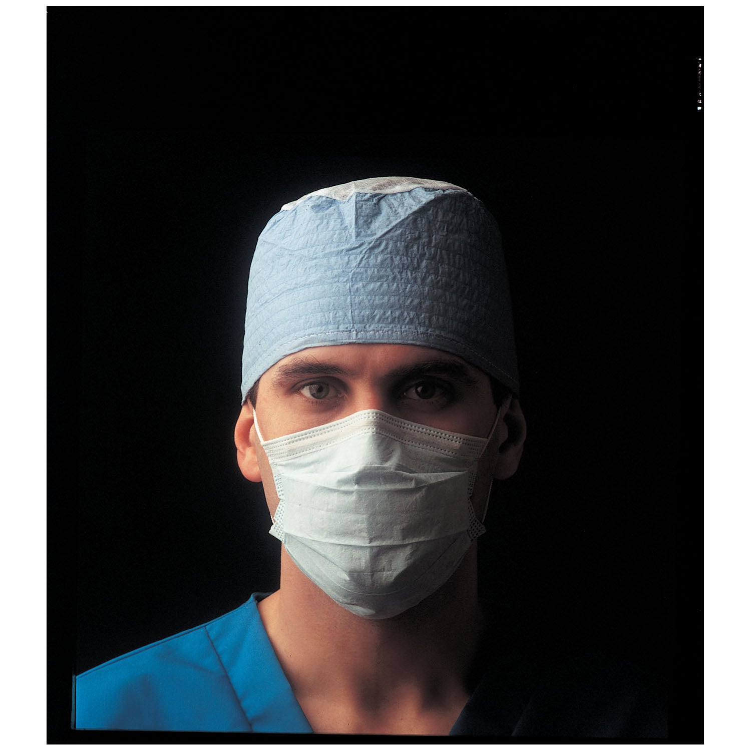Procedural Mask, Nose Piece & Soft Ear Loops, Blue, 99% Eff., 500/cs