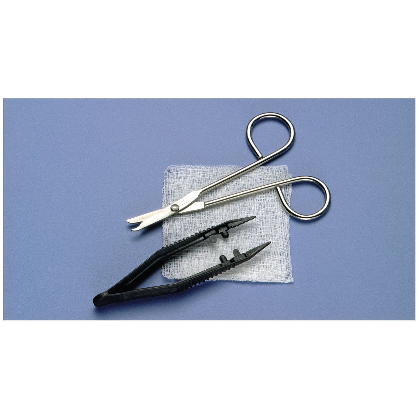 Suture Removal Set, Posi Grip Plastic Forceps, 4", Sterile, 50/cs