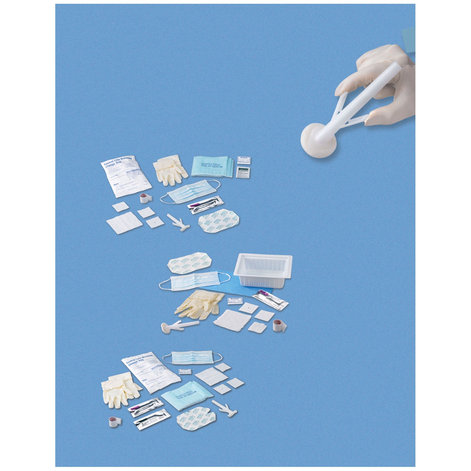 Central Line Kit, Tegaderm Dressing & ChloraPrep One-Step Applicator, Sterile, 30/cs