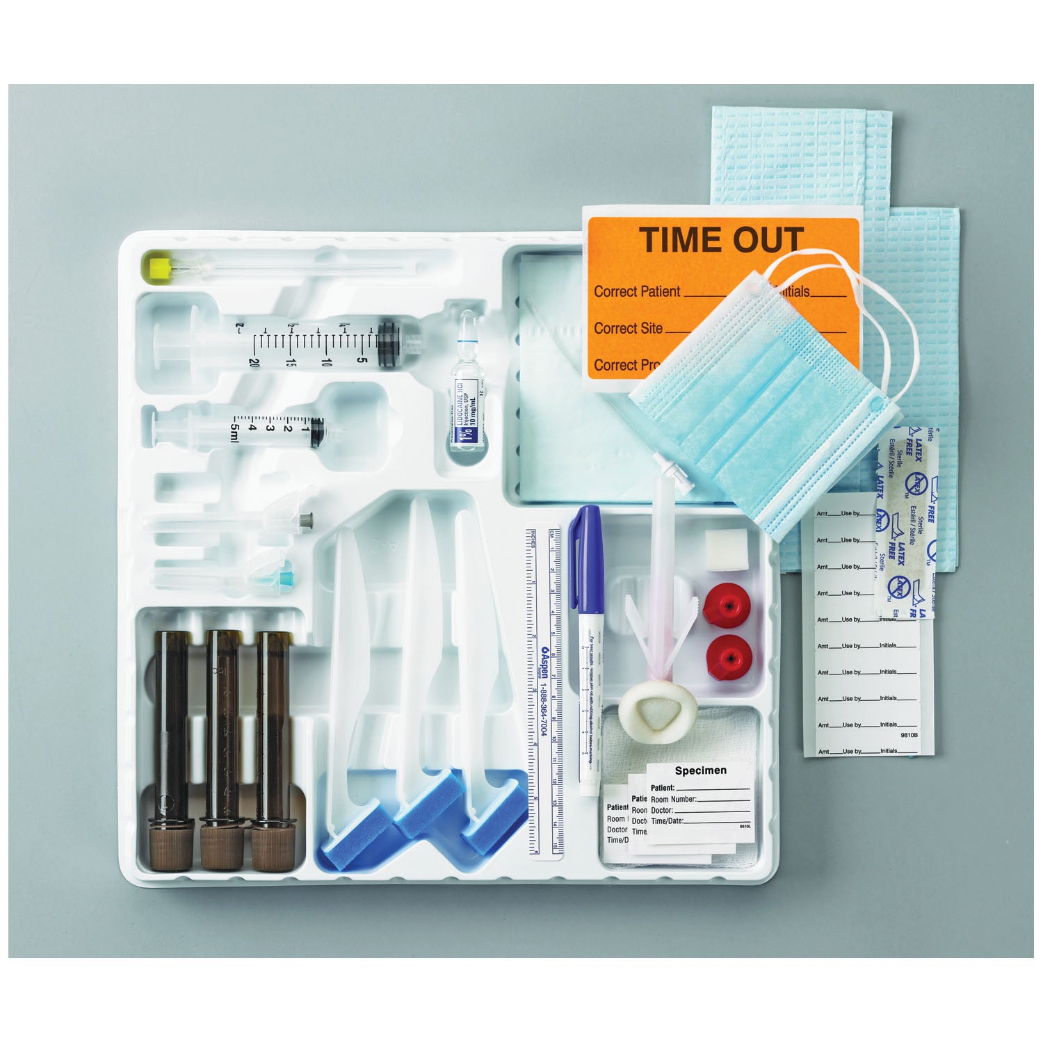 Amniocentesis Tray, 20G x 3_" Spinal Needle, Sterile, 10/cs