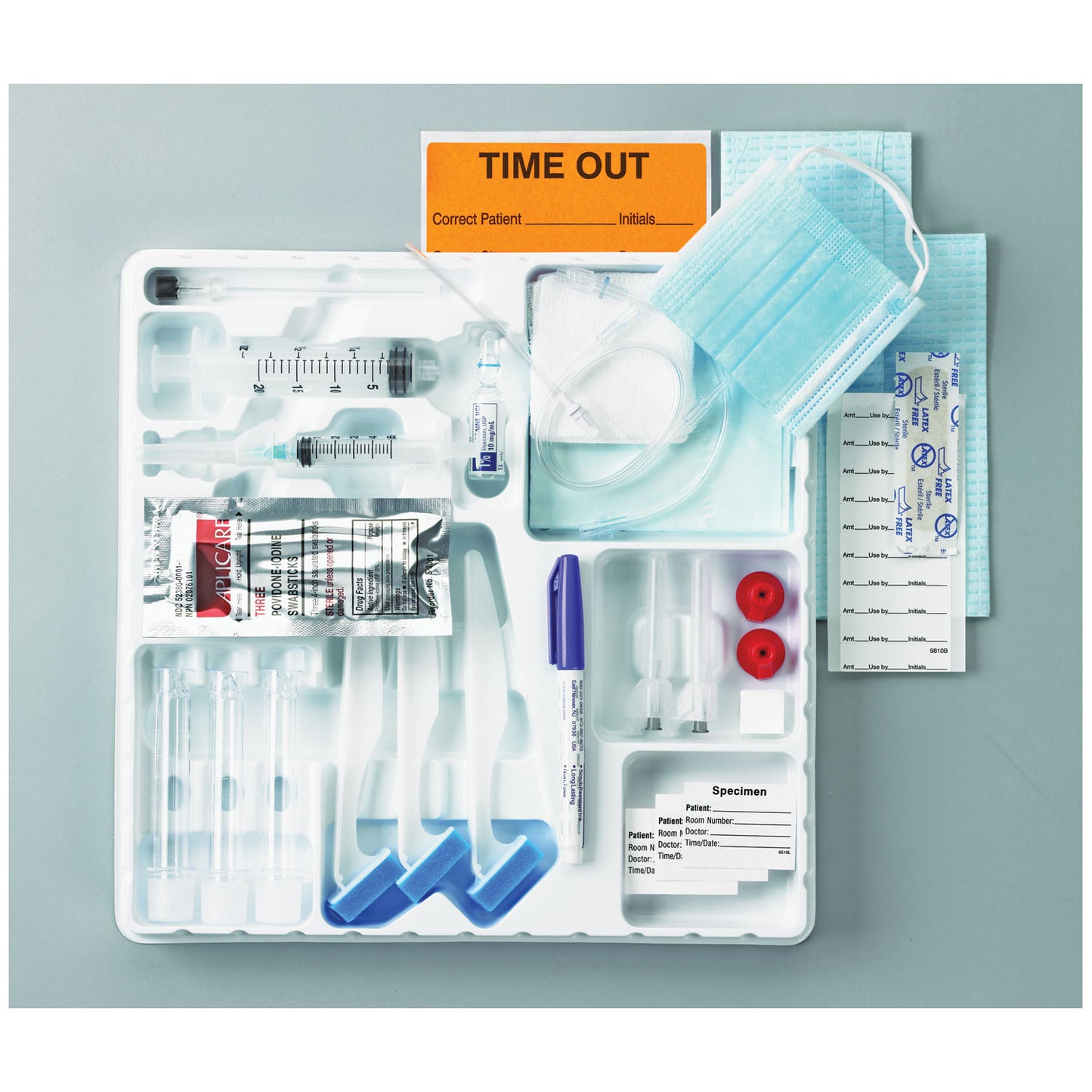 Myelogram Tray, 22G x 3_" Spinal Needle, 10/cs