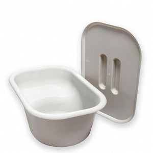 Square Commode Bucket with Lid, 7 Qt, 11" x 6", for use with CPAT0008D, 10/cs (Continental US Only)