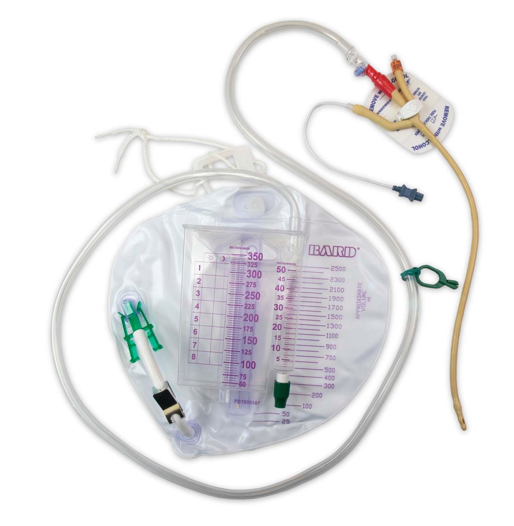 Lubri-Sil Foley Catheter, Temperature-Sensing, 6 ft Extension Cable, 14FR, 5cc Balloon, Latex-Free, 12/cs (US Only)