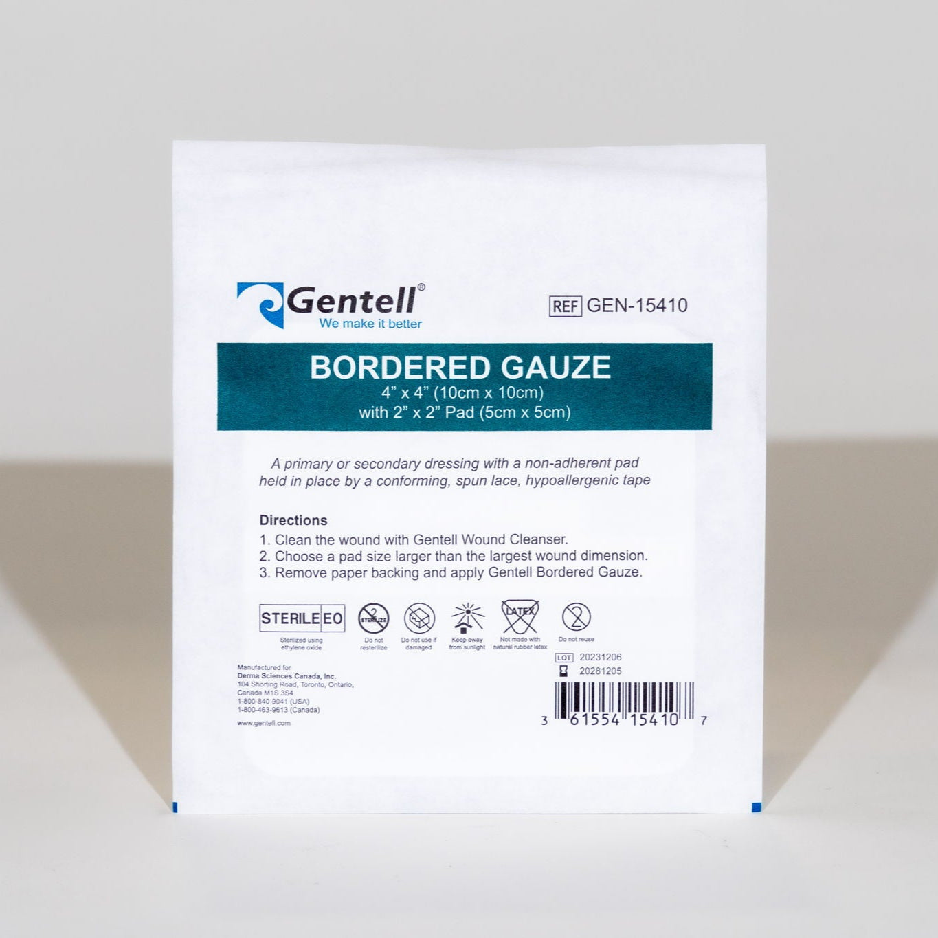 Bordered Gauze, 4" x 4", Dressing, 100/cs