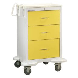 Cart, 3 Drawer, Drawer Configuration: (2) 9", (1) 12", Key Lock, 46_"H x 25"D x 32"W, Solid Gray (DROP SHIP ONLY)