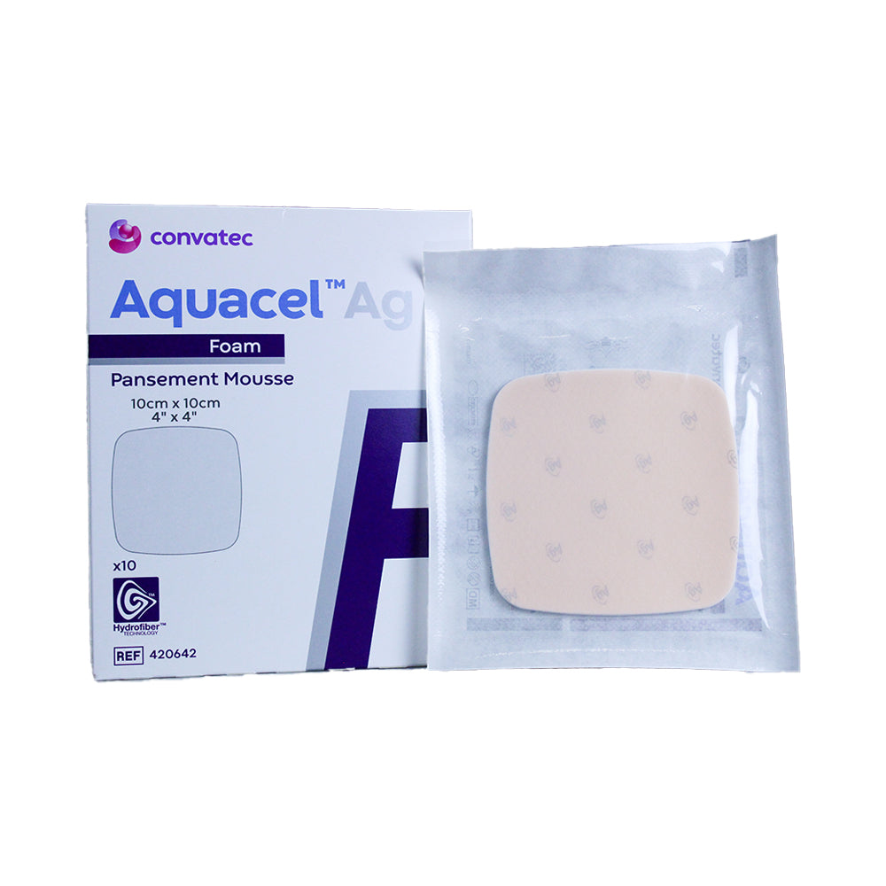 Ag Foam Dressing, Non-Adhesive, 4" x 4", 10/bx (Continental US Only)