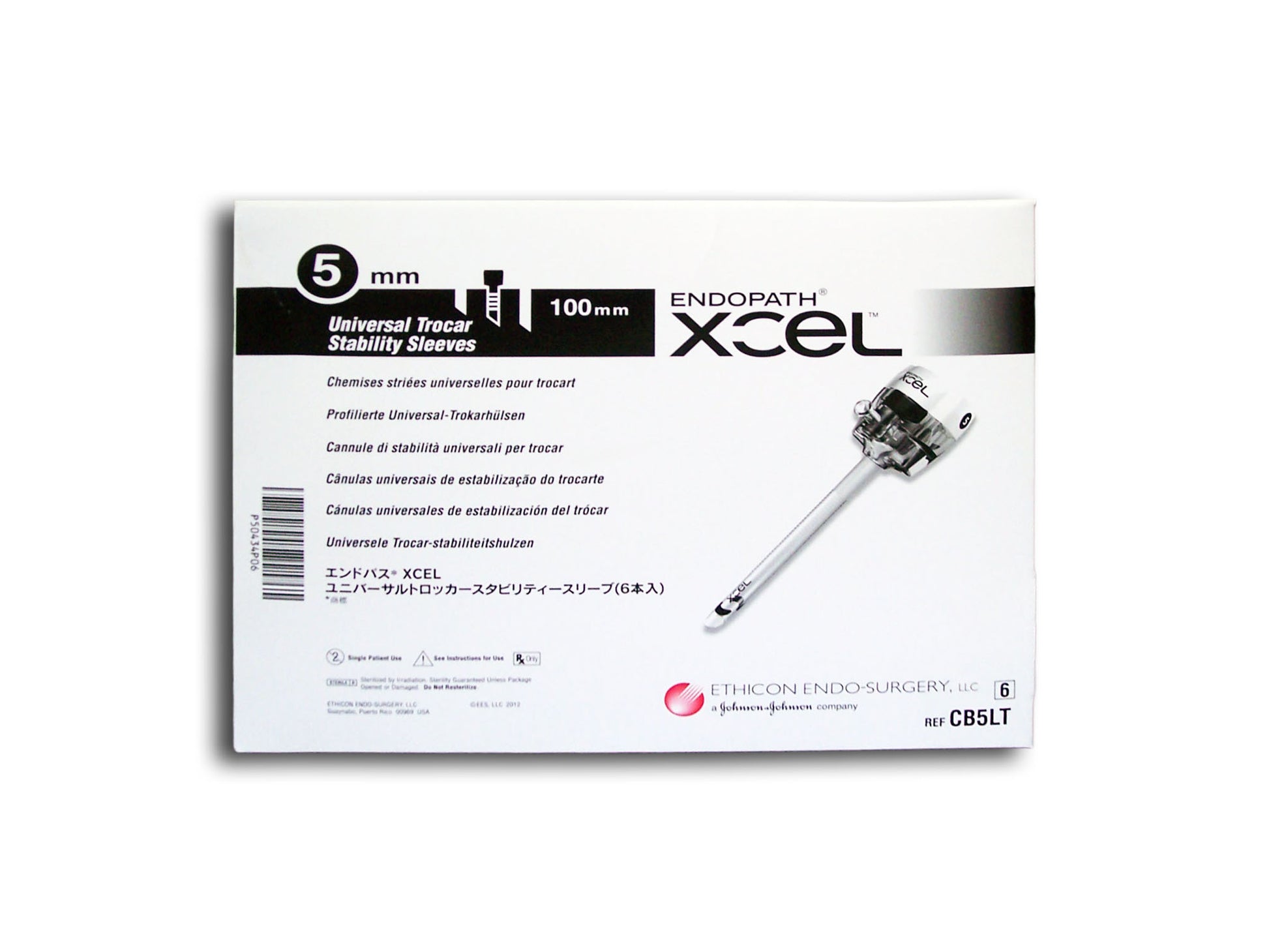 ENDOPATH XCEL Universal Sleeve, Stability Sleeve, 5mm, 100mm Length, 6/bx (Continental US Only)