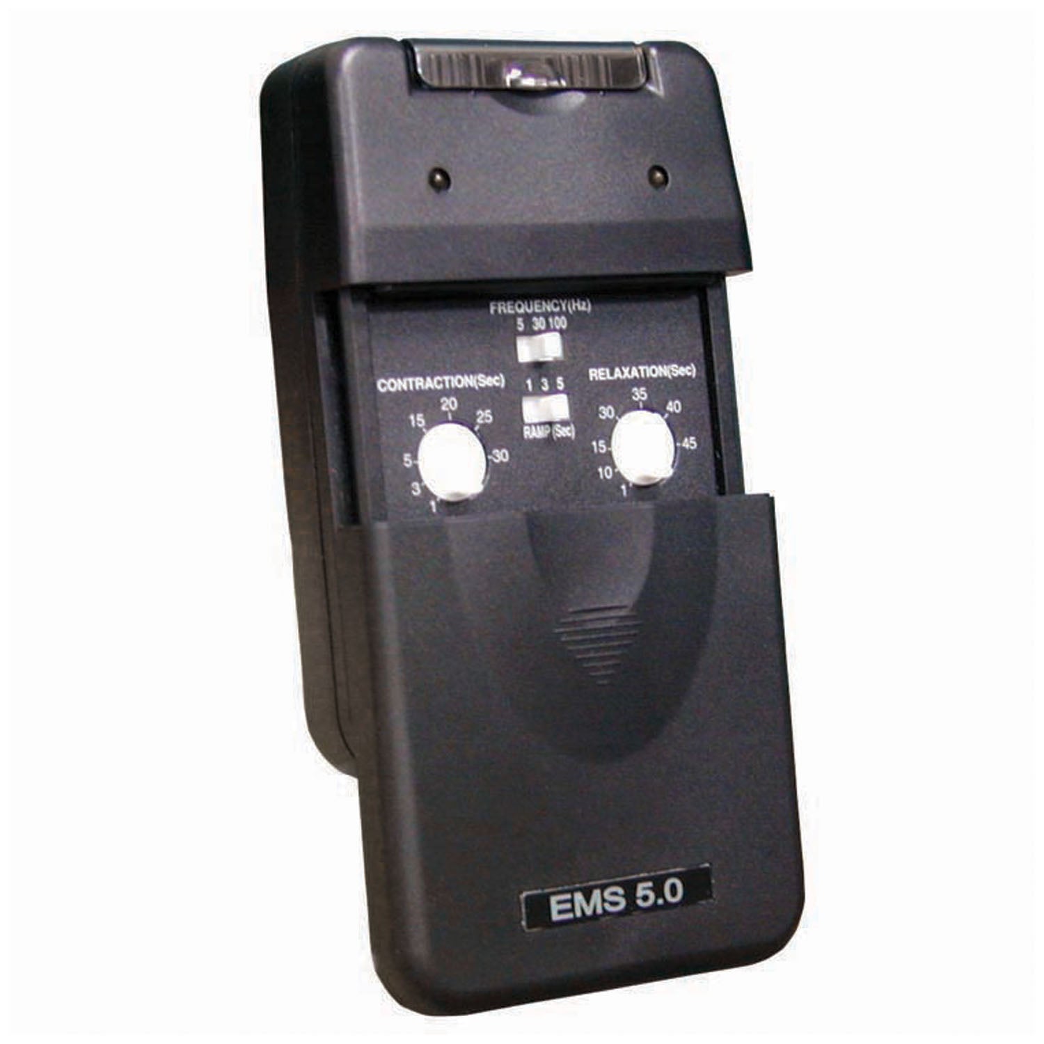 EMS 5.0 Muscle Stim Analog Unit, Portable, System Includes the Following: Device, Lead Wires, Four Self-Adhesive Reuseable Electrodes, 9-Volt Battery, Hard Plastic Carrying Case, and Instruction Manual, Basic Assembly Required, 1 Year Warranty