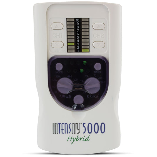 5000 Hybrid Device, Comes Complete with: Unit, Carrying Case, Two Sets of Lead Wires, 9-Volt Battery, Pack of Four Self-Adhesive Reusable Electrodes, and Instruction Manual, Basic Assembly Required, 1 Year Warranty