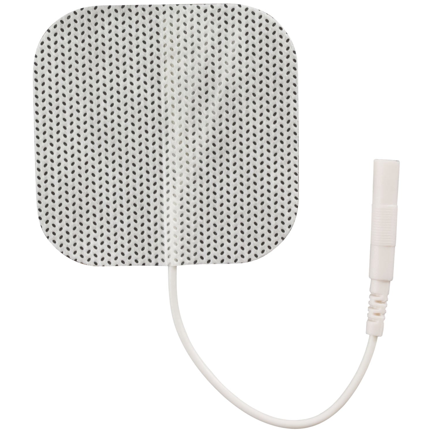 Electrode, 2" x 2" Square, White Cloth, Latex Free, 4/pk