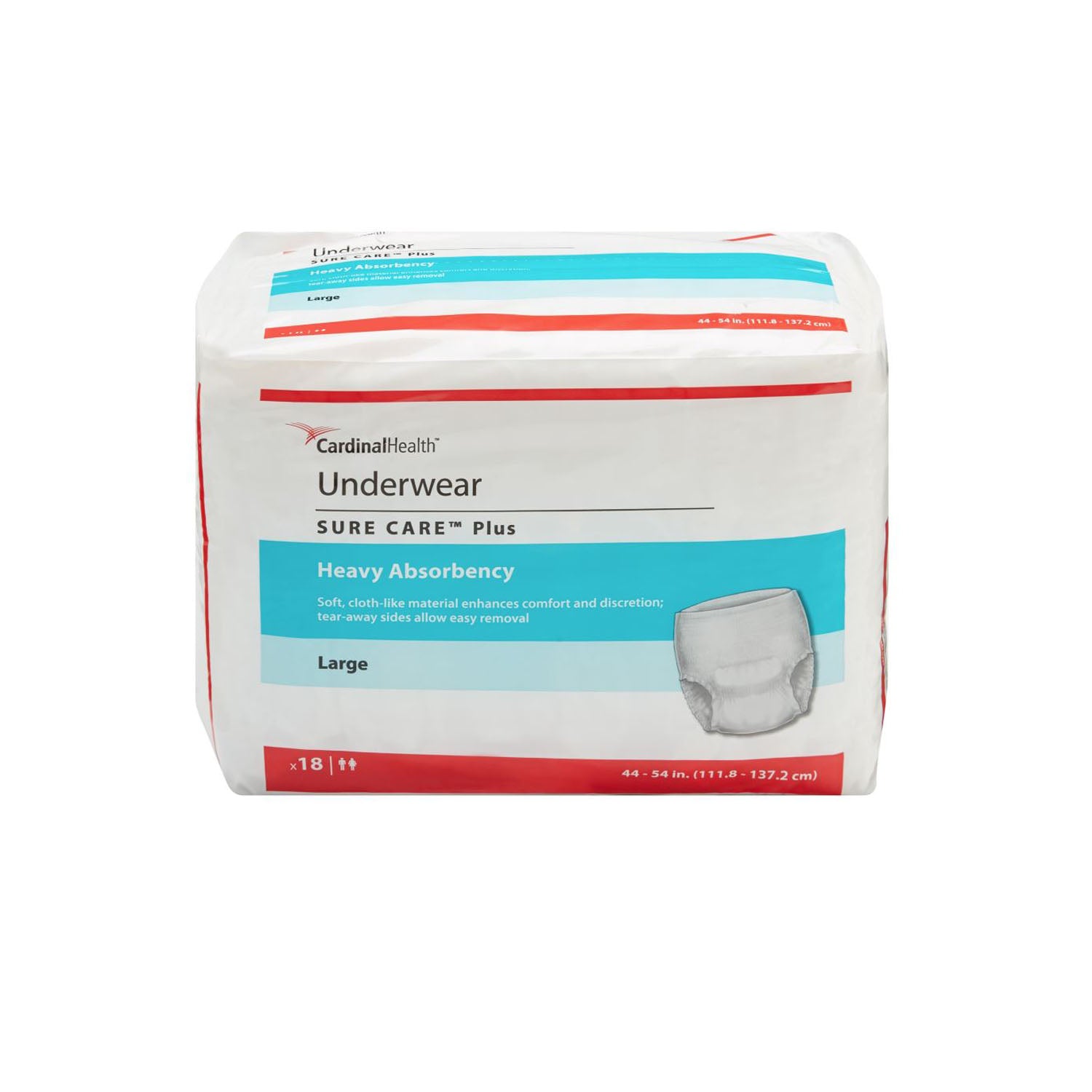 Protective Underwear, Large (44"-54"), Heavy Absorbency, 18/bg, 4 bg/cs (Continental US Only)