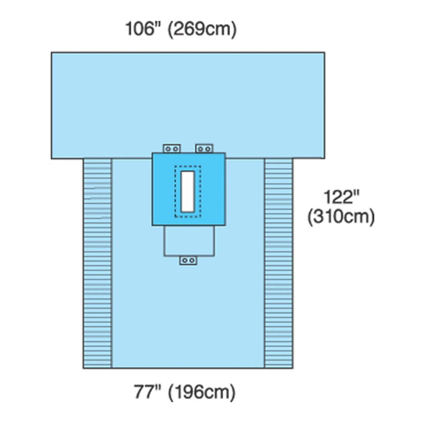 Laparotomy Pack, Includes: Large, Sterile Back, Scrub Nurse Gown; Absorbent Towels (on Gown); Large, Sterile Back, Impervious Gown; 50 x 90 Outer Wrap/Reinforced Poly Table Cover with 30 x 90 Reinforcement, 4/cs (Continental US Only)