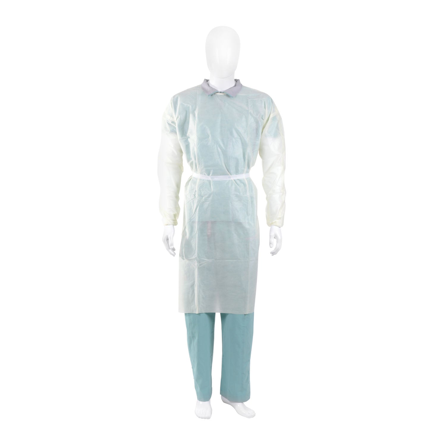 Isolation Gown, SMS, with (2) Tape Tabs, Yellow, Universal Size, 10/pk, 10 pk/cs (Continental US Only) (On Vendor Allocation - Availibility May Be Limited)