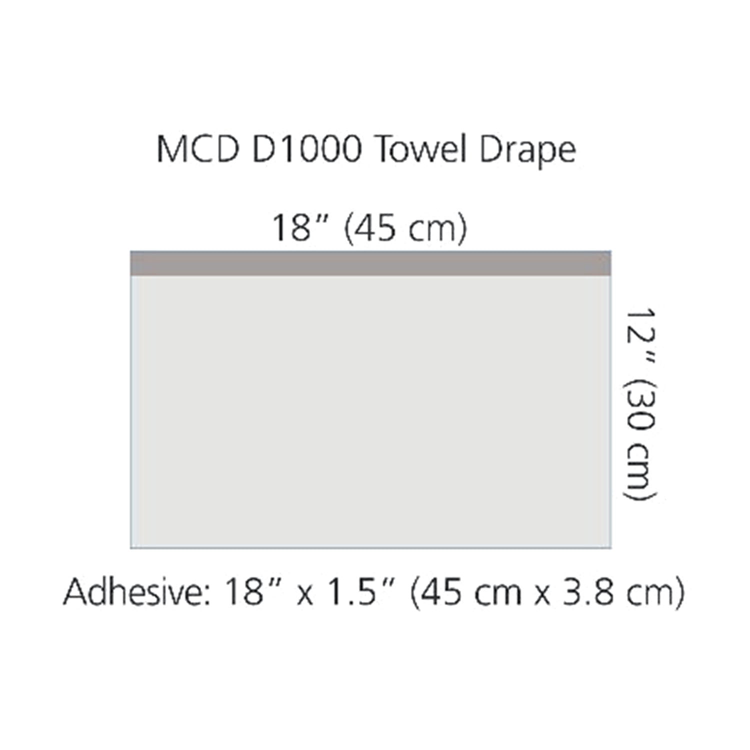 Towel Drape, Small, with Adhesive, 18 x 12, Sterile, 10/cs (Continental US Only)