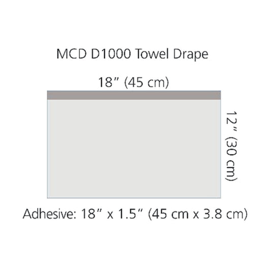Towel Drape, Small, with Adhesive, 18 x 12, Sterile, 10/cs (Continental US Only)
