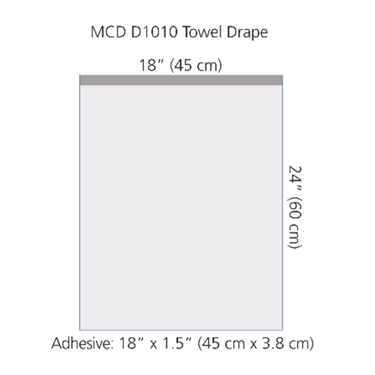Towel Drape, with Adhesive, 18 x 23,  Sterile, 10/cs (Continental US Only)