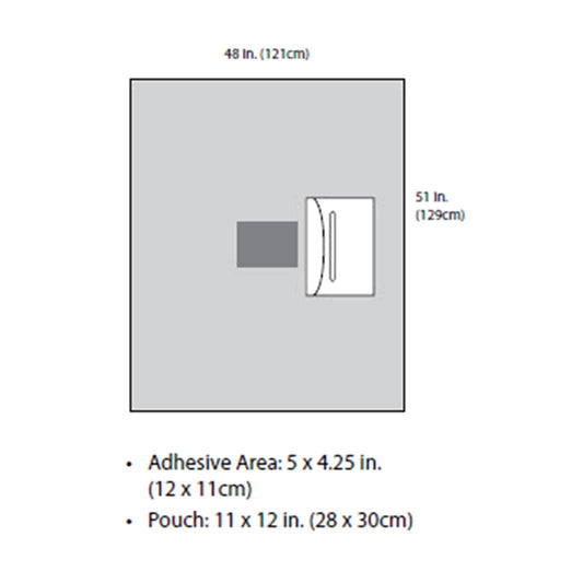 Ophthalmic Incise Drape, with Pouch, 48 x 51, Sterile, 10/cs (Continental US Only) (Item on Manufacturer Backorder - Inventory Limited when Available)