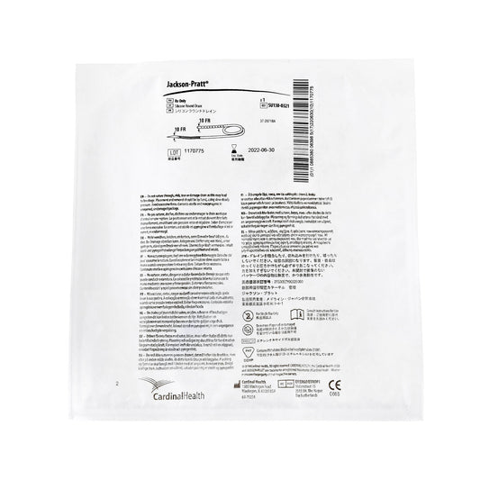 Round Silicone Drains with Trocar, 10FR, 1/8, End Perforation, 10/bx, 8 bx/cs (Continental US Only)