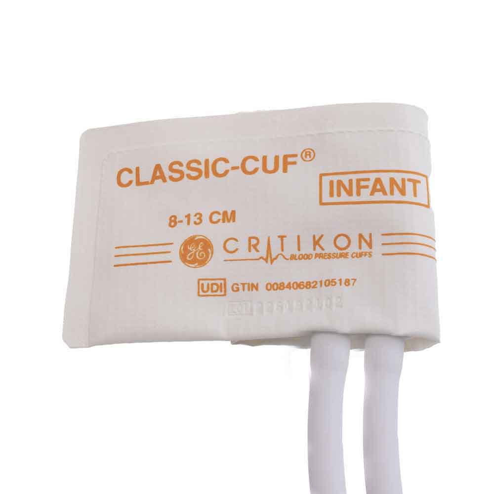 Cuff, Infant, 2-Tube Dinaclick Connector, Orange, 20/pk (Continental US Only)