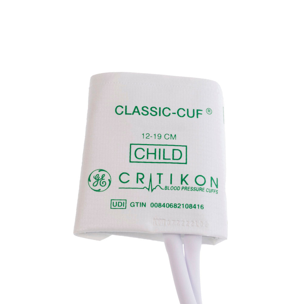 Cuff, Child, 2-Tube Dinaclick Connector, Green, 20/pk (Continental US Only)