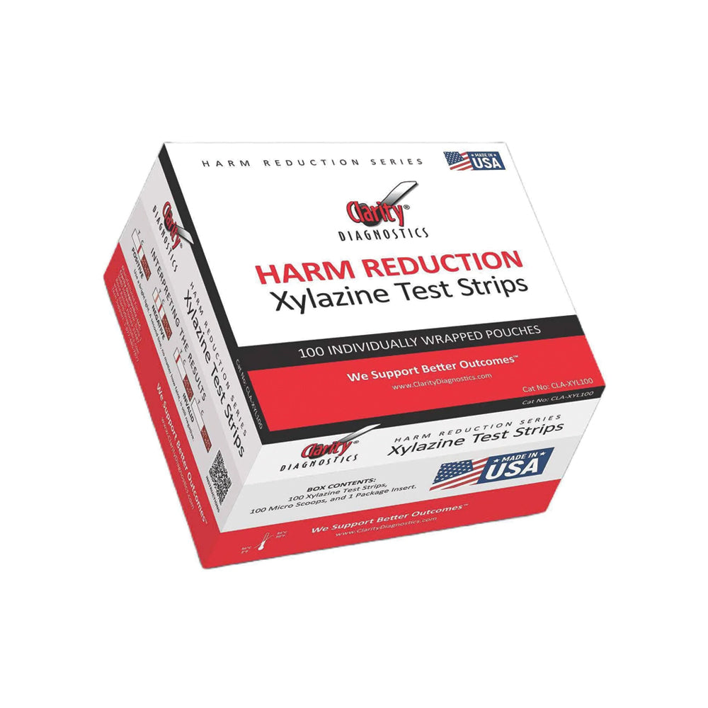 Harm Reduction Xylazine Test Strips, Individually Packaged, 100test/bx